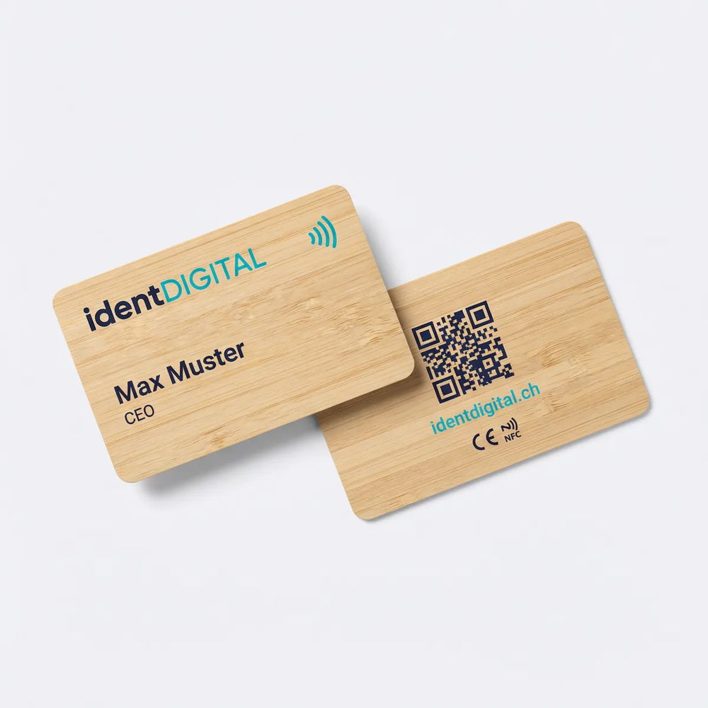 Bambus NFC Visitenkarte