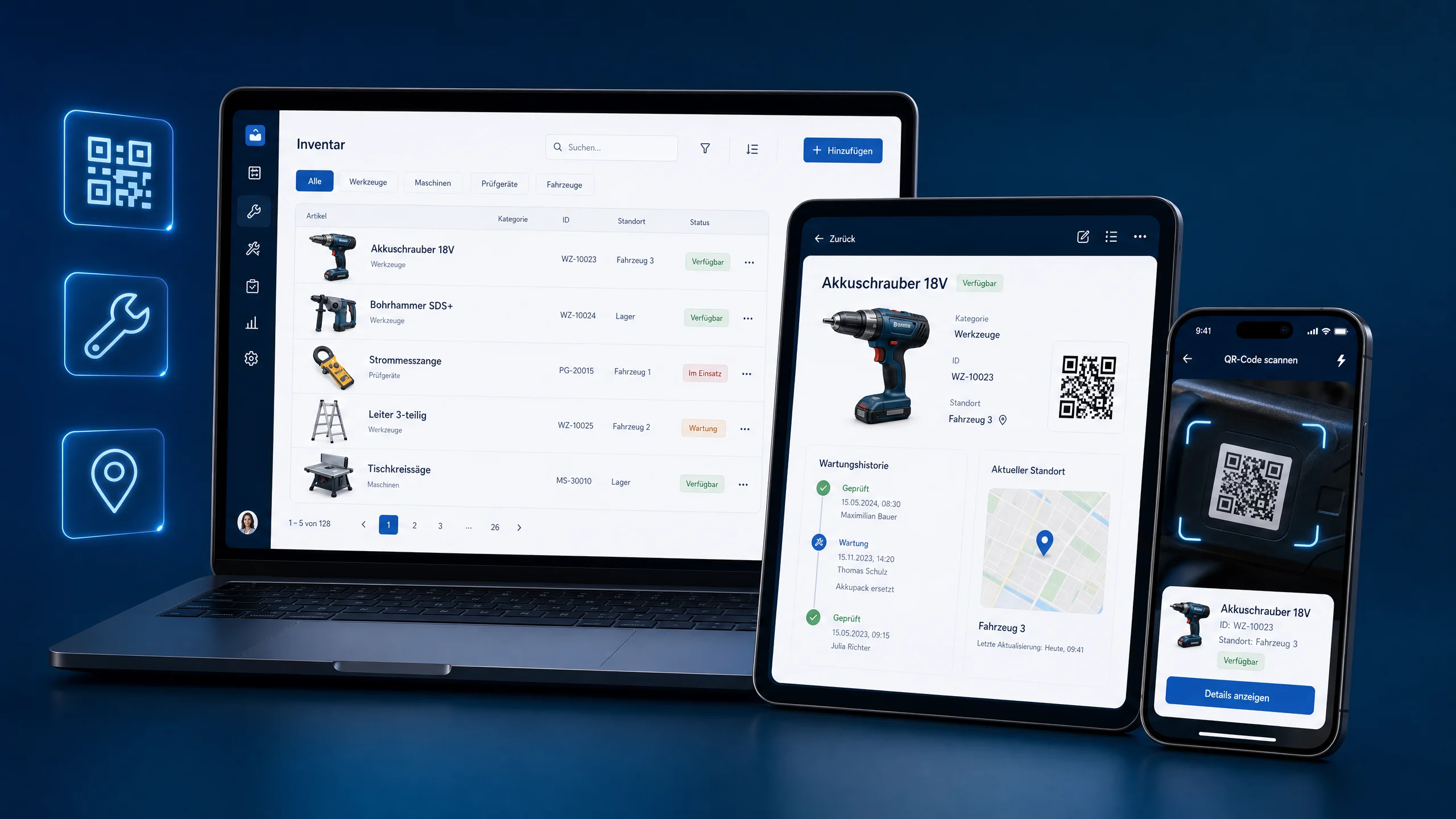 inventarDIGITAL – Inventarverwaltung auf Laptop, Tablet und Smartphone